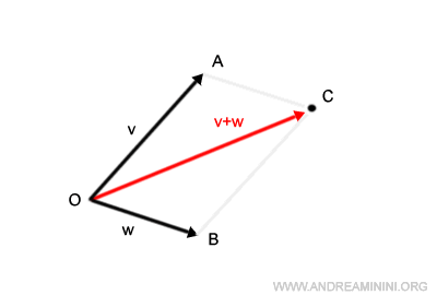 vector suma resultante v+w