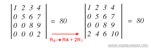 suma de un múltiplo de una fila a otra