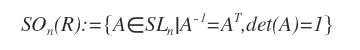special orthogonal group