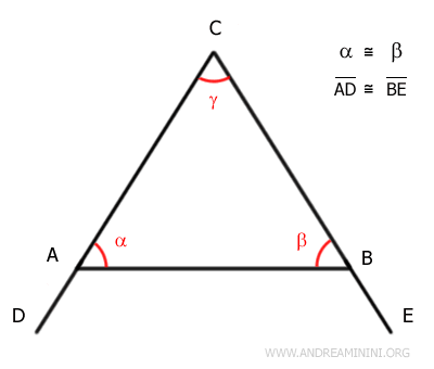 prolongación de lados con segmentos iguales