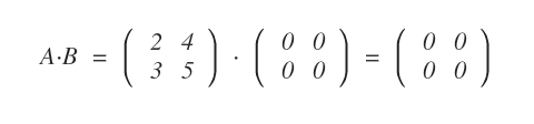 producto con matriz nula