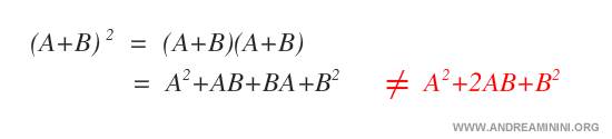 la regla binomial no se aplica a matrices