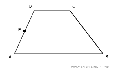 Punto medio del lado AD