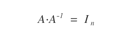 Identidad fundamental: A A⁻¹ = I