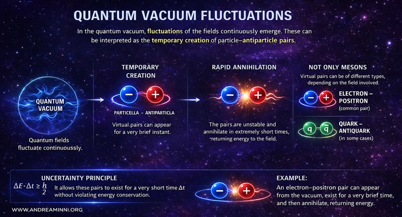 fluctuaciones del vac&iacute;o que generan pares part&iacute;cula antipart&iacute;cula