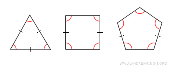 algunos ejemplos de polígonos regulares