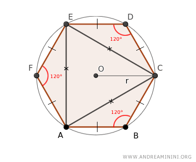el triángulo ACE es equilátero