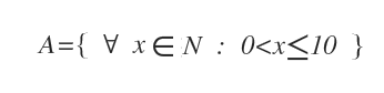 ejemplo de representación de conjuntos con notación de comprensión