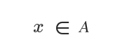 ejemplo de elemento perteneciendo a un conjunto