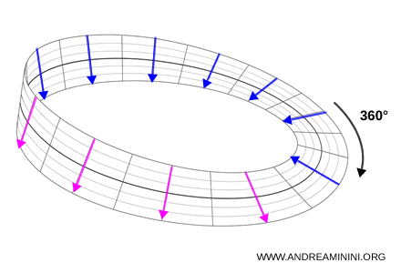 spinor retrouvant son état initial après une rotation totale de 720 degrés