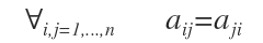 Condición de simetría en una matriz