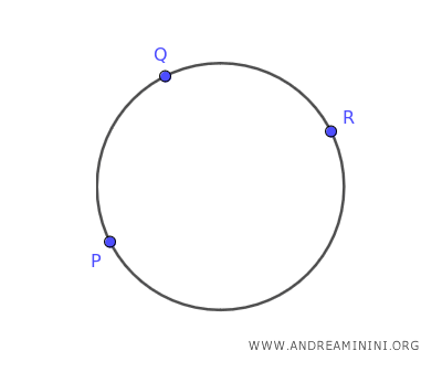 Circunferencia que pasa por tres puntos no colineales