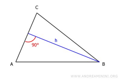 la altura tomando AC como base