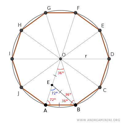 le triangle ABE est isoc&egrave;le
