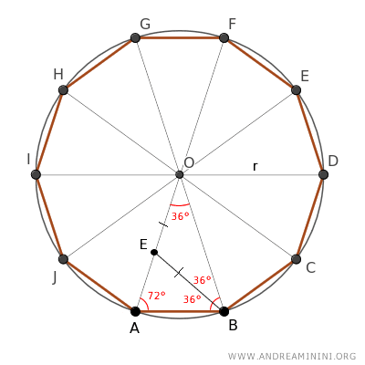 le triangle BOE est isoc&egrave;le