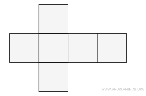 desarrollo plano de un cubo